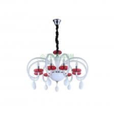 Люстра подвесная LuceSolara Classico (5026/8White/Red) Люстра подвесная LuceSolara Classico (5026/8White/Red)