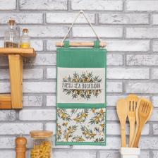 Кармашек текстильный Этель "Fresh sea buckthorn", 41*20 см Кармашек текстильный Этель "Fresh sea buckthorn", 41*20 см