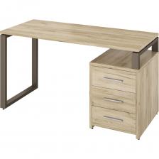 Серия мебели "ЛофтХаус" - стильное решение для дома и офиса. Натуральные материалы и прочные металлические детали; Универсальный дизайн в стиле лофт - подходит как для рабочих пространств, так и для уютных интерьеров дома; Широкий ассортимент - столы, стеллажи, комоды, тумбы и многое другое; ЛТ05 Стол с траверсой с металлическим каркасом на опорной тумбе Толщина столешницы ЛДСП 25 мм. , кромка на столешницах ПВХ 2 мм. Металлический каркас: опора профиль 60х30 металл профиль 60х30, траверса металл Каркас тумбы ЛДСП 25 мм. , кромка на каркасах тумбы ПВХ 2 мм., толщина задней стенки ЛДСП 18 мм. Фасады ящиков ЛДСП 18 мм., кромка на фасадах и задней стенки ПВХ 0,4 мм. Направляющие для ящиков шариковые металл ручки цельная (пластик) длинна 175 мм. , цвет -металлик Дно ящиков ЛХДФ 3 мм. , столярный ящик ЛДСП 12мм. Регулируемая по высоте ножка пластик+металл Серия мебели "ЛофтХаус" - стильное решение для дома и офиса. Натуральные материалы и прочные металлические детали; Универсальный дизайн в стиле лофт - подходит как для рабочих пространств, так и для уютных интерьеров дома; Широкий ассортимент - столы, стеллажи, комоды, тумбы и многое другое; ЛТ05 Стол с траверсой с металлическим каркасом на опорной тумбе Толщина столешницы ЛДСП 25 мм. , кромка на столешницах ПВХ 2 мм. Металлический каркас: опора профиль 60х30 металл профиль 60х30, траверса металл Каркас тумбы ЛДСП 25 мм. , кромка на каркасах тумбы ПВХ 2 мм., толщина задней стенки ЛДСП 18 мм. Фасады ящиков ЛДСП 18 мм., кромка на фасадах и задней стенки ПВХ 0,4 мм. Направляющие для ящиков шариковые металл ручки цельная (пластик) длинна 175 мм. , цвет -металлик Дно ящиков ЛХДФ 3 мм. , столярный ящик ЛДСП 12мм. Регулируемая по высоте ножка пластик+металл