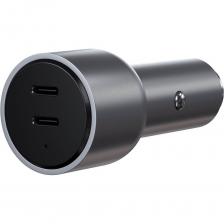 Автомобильное зарядное устройство Satechi Car Charger 40W 2xUSB-C серый космос Автомобильное зарядное устройство Satechi Car Charger 40W 2xUSB-C серый космос