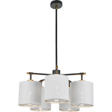 Потолочная люстра на штанге Escada Idea 10186/5PL 5x60Вт E27, металл/ткань, чёрный Потолочная люстра на штанге Escada Idea 10186/5PL 5x60Вт E27, металл/ткань, чёрный
