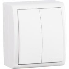 Simon Выкл. двухклавишный с подсветкой, IP54, 10А 250В, S15 Aqua 1594399-030 Simon Выкл. двухклавишный с подсветкой, IP54, 10А 250В, S15 Aqua 1594399-030