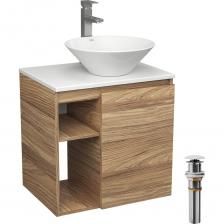 Тумба Bauedge Bau Dream Blackwood 60 правая, раковина BAU Dream D43, смеситель для раковины высокий Hotel Still, нержавеющая сталь, выпуск клик клак белый SD3259 Тумба Bauedge Bau Dream Blackwood 60 правая, раковина BAU Dream D43, смеситель для раковины высокий Hotel Still, нержавеющая сталь, выпуск клик клак белый SD3259