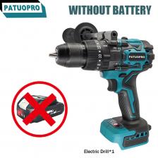 PATUOPRO 220N.m Бесщеточная аккумуляторная ударная дрель 13 мм PATUOPRO 220N.m Бесщеточная аккумуляторная ударная дрель 13 мм