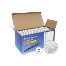 Пластиковые пружины ГЕЛЕОС 32 мм белые 50 шт. BCA4-32W Пластиковые пружины ГЕЛЕОС 32 мм белые 50 шт. BCA4-32W