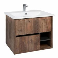 Тумба подвесная «Люксембург», 2 ящика, с раковиной «Элина 75», 446x706x560 мм, цвет дерево Тумба подвесная «Люксембург», 2 ящика, с раковиной «Элина 75», 446x706x560 мм, цвет дерево