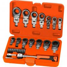 Набор насадок Набор шарнирных насадок накидных и бит с рукояткой MAXPILER 27 шт, 2 адаптера, кейс MXTF-27-SET Набор насадок Набор шарнирных насадок накидных и бит с рукояткой MAXPILER 27 шт, 2 адаптера, кейс MXTF-27-SET