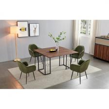 Стол подъемно-раскладной (раскрытая книга) на 4 персоны B2486-1 орех ESF B2486-1walnut (квадратная столешница, П-образная опора) Стол подъемно-раскладной (раскрытая книга) на 4 персоны B2486-1 орех ESF B2486-1walnut (квадратная столешница, П-образная опора)