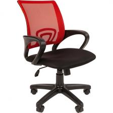 Кресло черное с шириной сиденья 55 см CHAIRMAN 696 black (пластик,ткань,сетка/красный) Кресло черное с шириной сиденья 55 см CHAIRMAN 696 black (пластик,ткань,сетка/красный)