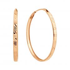 Золотые серьги с алмазной гранью Золотые серьги с алмазной гранью