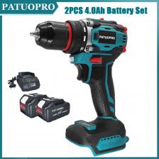 Бесщеточная аккумуляторная дрель PATUOPRO 10 мм, для батареи Makita 18 В Бесщеточная аккумуляторная дрель PATUOPRO 10 мм, для батареи Makita 18 В