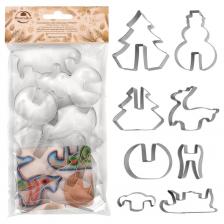 Набор кулинарных форм МУЛЬТИДОМ Новогодний сюрприз 8 шт, размеры от 3 см до 8 см, высота 2.5 см VL2-74 Набор кулинарных форм МУЛЬТИДОМ Новогодний сюрприз 8 шт, размеры от 3 см до 8 см, высота 2.5 см VL2-74