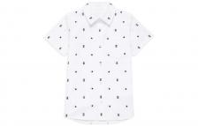 Рубашка детская Burberry с мелким принтом, белый Рубашка детская Burberry с мелким принтом, белый