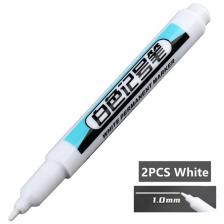 Металлические маркеры, 2 шт., золотые, серебряные, белые Металлические маркеры, 2 шт., золотые, серебряные, белые