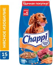 Сухой корм для собак Chappi Сытный мясной обед Мясное изобилие полнорационный 15кг Сухой корм для собак Chappi Сытный мясной обед Мясное изобилие полнорационный 15кг