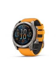 Fenix 8 51mm, Amoled, Sapphire, Bare Graphite Titanium, Spark Orange/Graphite Band Watch Garmin, оранжевый Fenix 8 51mm, Amoled, Sapphire, Bare Graphite Titanium, Spark Orange/Graphite Band Watch Garmin, оранжевый