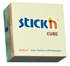 Блок самоклеящийся бумажный Stick`n 21013 76x76мм 400лист. 70г/м2 пастель 4цв.в упак. Блок самоклеящийся бумажный Stick`n 21013 76x76мм 400лист. 70г/м2 пастель 4цв.в упак.