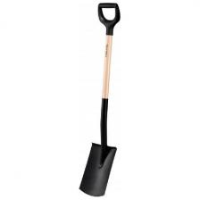 Лопата штыковая Fiskars с закругленным лезвием и деревянным черенком (1066722) Лопата штыковая Fiskars с закругленным лезвием и деревянным черенком (1066722)
