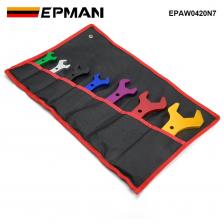 EPMAN Универсальный 7-czesciowy алюминиевый заготовка с двусторонним фитингом AN, торцевой ключ, набор гаечных ключей, набор гаечных ключей AN3-AN20 EPAW0420N7 EPMAN Универсальный 7-czesciowy алюминиевый заготовка с двусторонним фитингом AN, торцевой ключ, набор гаечных ключей, набор гаечных ключей AN3-AN20 EPAW0420N7