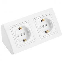 розетка 2 поста BYLECTRICA Уют угловая с/з с/ш белый розетка 2 поста BYLECTRICA Уют угловая с/з с/ш белый