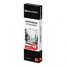 Карандаш угольный Brauberg Art Soft, 1 штука, круглый, корпус черный, мягкий, заточенный (181290) Карандаш угольный Brauberg Art Soft, 1 штука, круглый, корпус черный, мягкий, заточенный (181290)