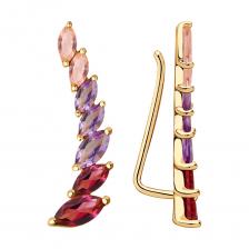 Серьги SOKOLOV из золота с миксом камней 726065 Серьги SOKOLOV из золота с миксом камней 726065