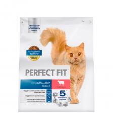 Perfect Fit Сухой корм для домашних кошек, с говядиной 1,2 кг Perfect Fit Сухой корм для домашних кошек, с говядиной 1,2 кг