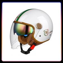 Открытый шлем с двумя линзами DOT ECE Ретро Jet Шлем Полуоткрытые мотоциклетные шлемы 3/4 Открытый полушлем Двойные козырьки - Открытый шлем с двумя линзами DOT ECE Ретро Jet Шлем Полуоткрытые мотоциклетные шлемы 3/4 Открытый полушлем Двойные козырьки -