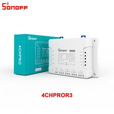 SONOFF 4CHPROR3 4 группы 433 МГц RF Smart Switch Блокировка Самоблокирующиеся режимы растрескивания Пульт дистанционного управления через приложение eWeLink Alexa IFTTT SONOFF 4CHPROR3 4 группы 433 МГц RF Smart Switch Блокировка Самоблокирующиеся режимы растрескивания Пульт дистанционного управления через приложение eWeLink Alexa IFTTT