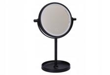 Косметическое зеркало для макияжа со светодиодной подсветкой, Inna marka, черный Косметическое зеркало для макияжа со светодиодной подсветкой, Inna marka, черный