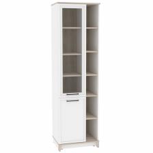 Шкаф - пенал Aurelio 1, 600x455x2057 мм, цвет белый/блеквуд сатиновый Шкаф - пенал Aurelio 1, 600x455x2057 мм, цвет белый/блеквуд сатиновый