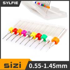 Набор сверл для печатных плат SYLIFE, 0,55-1,45 мм, 10 шт. Набор сверл для печатных плат SYLIFE, 0,55-1,45 мм, 10 шт.