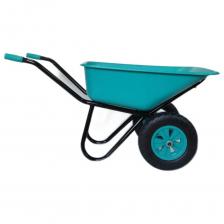 Строительная тачка Тачка строительная ООО РВ Пласт 120л/180 кг двухколесная, RV PLAST бирюза 0274 Строительная тачка Тачка строительная ООО РВ Пласт 120л/180 кг двухколесная, RV PLAST бирюза 0274