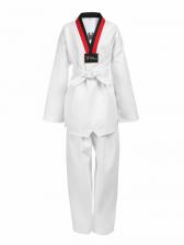 Кимоно для тхэквондо FIGHT EMPIRE, размер 130, детский, белый, чёрно-красный ворот Кимоно для тхэквондо FIGHT EMPIRE, размер 130, детский, белый, чёрно-красный ворот