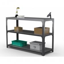 Стол-верстак ООО Металекс Metalex KIT 950х1700х500 мм, две полки, серый 204974 Стол-верстак ООО Металекс Metalex KIT 950х1700х500 мм, две полки, серый 204974