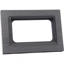 Рамка для 2-ой розетки с заземлением Ovivo QUANTUM, рифленая, серый магнит 405-310000-266 Рамка для 2-ой розетки с заземлением Ovivo QUANTUM, рифленая, серый магнит 405-310000-266