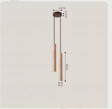 Кремовая подвесная люстра JIANKEXING 2 головы Кремовая подвесная люстра JIANKEXING 2 головы