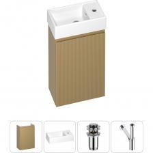 Комплексное предложение по специальной цене от Wellsee – идеальное решение для вашего комфорта. Составляющие набора проходят непрерывные деликатные апгрейды для достижения абсолютной гигиены, надежности монтажных элементов и максимального удобства в использовании. КОМПАКТНАЯ ТУМБА С РАКОВИНОЙ WC AREA. Функциональный комплект тумбы с раковиной шириной 40 см предназначен для небольших помещений, где важно сохранить каждый сантиметр свободного пространства и организовать продуманную систему хранения. Регулируемая полка внутри тумбы позволяет разместить необходимые гигиенические принадлежности, а также емкости с бытовой химией разного объема, высоты и веса. Крепления, входящие в комплект поставки, выдерживают нагрузку до 100 кг. Благодаря подвесной конструкции изделие можно установить на оптимальной высоте для удобного мытья рук как взрослых, так и детей. Основа тумбы – высококачественная импрегнированная плита МДФ, пропитанная специальным составом для максимальной защиты от влаги и образования плесени. Усиливают защитный эффект пятислойное покрытие TotalCover® и обработка поверхностей водоотталкивающим лаком, что предотвращает впитывание влаги и разбухание мебели. Мини-раковина с приятным глянцевым покрытием идеально дополняет стильную тумбу WC Area. Глубина чаши и эргономичное расположение бокового отверстия для смесителя удобны для мытья рук, лица и гигиенических процедур. Свободное место в зоне крыла позволяет разместить мыльницу или стакан с зубными щетками. Благодаря грязеотталкивающему слою минералов и повышенному антиадгезионному свойству поверхность раковины не впитывает грязь и известковый налет, устойчива к красителям и сохраняет исключительную белизну на долгие годы. ДОННЫЙ КЛАПАН CLICK-CLACK. Донный клапан из высококачественной латуни отличается прочностью и долговечностью, устойчив к коррозии, процессам окисления и повреждениям. Внутренние стенки изделия имеют фирменное защитное покрытие Protect’IN, препятствующее скоплению грязи и оседанию водопроводных примесей и солей, что облегчает уход и снижает вероятность образования засоров. В быту наличие клапана не только сдержит проникновение неприятных запахов из канализации, но и превратит обычную раковину в многофункциональный атрибут: от своеобразной емкости для стирки вещей, мытья игрушек до уходовых ванночек. Заглушка клапана служит барьером от попадания мелких предметов в сливное отверстие раковины, а удобная разборная конструкция позволяет прочищать механизм от возможных загрязнений за считанные минуты. МЕТАЛЛИЧЕСКИЙ СИФОН. Выполненный из латуни сифон Drainage System обладает высокой устойчивостью к перепадам температур и давления, не накапливает статическое электричество и не притягивает пыль. Сплав не содержит вредных для здоровья веществ и не окисляется со временем. Декоративное покрытие устойчиво к выцветанию и воздействию коррозии, а места наибольшего износа дополнительно защищены от истирания. Внутренние стенки с защитным покрытием Protect’IN не подвержены скоплению грязи, оседанию водопроводных примесей и солей, что сводит к минимуму образование засоров. Интуитивно понятный монтаж позволяет осуществить сборку и подключение сифона самостоятельно. Наличие регулировки длины патрубка способствует беспроблемной установке при нестандартном расположении коммуникаций и необходимости адаптировать конструкцию под тип и габариты умывальника. Высокая пропускная способность обеспечивает оптимальный отток воды и комфорт водных процедур. Функция гидрозатвора препятствует проникновению неприятных запахов из канализации. ВАННАЯ КОМНАТА В СТИЛЕ WELLSEE. Дизайнерская сантехника для умывальной зоны представлена в едином стиле, гармонично дополняет друг друга и создает органичный тандем в широкой линейке цветовых вариаций. МНОГОСЛОЙНАЯ УПАКОВКА. Все компоненты набора тщательно упакованы в заводскую тару с надежной фиксацией от случайного смещения и повреждения продукции в процессе транспортировки. Многослойная упаковка из плотного гофрированного картона формирует каркас, защищает от ударных нагрузок и случайных царапин. Комплексное предложение по специальной цене от Wellsee – идеальное решение для вашего комфорта. Составляющие набора проходят непрерывные деликатные апгрейды для достижения абсолютной гигиены, надежности монтажных элементов и максимального удобства в использовании. КОМПАКТНАЯ ТУМБА С РАКОВИНОЙ WC AREA. Функциональный комплект тумбы с раковиной шириной 40 см предназначен для небольших помещений, где важно сохранить каждый сантиметр свободного пространства и организовать продуманную систему хранения. Регулируемая полка внутри тумбы позволяет разместить необходимые гигиенические принадлежности, а также емкости с бытовой химией разного объема, высоты и веса. Крепления, входящие в комплект поставки, выдерживают нагрузку до 100 кг. Благодаря подвесной конструкции изделие можно установить на оптимальной высоте для удобного мытья рук как взрослых, так и детей. Основа тумбы – высококачественная импрегнированная плита МДФ, пропитанная специальным составом для максимальной защиты от влаги и образования плесени. Усиливают защитный эффект пятислойное покрытие TotalCover® и обработка поверхностей водоотталкивающим лаком, что предотвращает впитывание влаги и разбухание мебели. Мини-раковина с приятным глянцевым покрытием идеально дополняет стильную тумбу WC Area. Глубина чаши и эргономичное расположение бокового отверстия для смесителя удобны для мытья рук, лица и гигиенических процедур. Свободное место в зоне крыла позволяет разместить мыльницу или стакан с зубными щетками. Благодаря грязеотталкивающему слою минералов и повышенному антиадгезионному свойству поверхность раковины не впитывает грязь и известковый налет, устойчива к красителям и сохраняет исключительную белизну на долгие годы. ДОННЫЙ КЛАПАН CLICK-CLACK. Донный клапан из высококачественной латуни отличается прочностью и долговечностью, устойчив к коррозии, процессам окисления и повреждениям. Внутренние стенки изделия имеют фирменное защитное покрытие Protect’IN, препятствующее скоплению грязи и оседанию водопроводных примесей и солей, что облегчает уход и снижает вероятность образования засоров. В быту наличие клапана не только сдержит проникновение неприятных запахов из канализации, но и превратит обычную раковину в многофункциональный атрибут: от своеобразной емкости для стирки вещей, мытья игрушек до уходовых ванночек. Заглушка клапана служит барьером от попадания мелких предметов в сливное отверстие раковины, а удобная разборная конструкция позволяет прочищать механизм от возможных загрязнений за считанные минуты. МЕТАЛЛИЧЕСКИЙ СИФОН. Выполненный из латуни сифон Drainage System обладает высокой устойчивостью к перепадам температур и давления, не накапливает статическое электричество и не притягивает пыль. Сплав не содержит вредных для здоровья веществ и не окисляется со временем. Декоративное покрытие устойчиво к выцветанию и воздействию коррозии, а места наибольшего износа дополнительно защищены от истирания. Внутренние стенки с защитным покрытием Protect’IN не подвержены скоплению грязи, оседанию водопроводных примесей и солей, что сводит к минимуму образование засоров. Интуитивно понятный монтаж позволяет осуществить сборку и подключение сифона самостоятельно. Наличие регулировки длины патрубка способствует беспроблемной установке при нестандартном расположении коммуникаций и необходимости адаптировать конструкцию под тип и габариты умывальника. Высокая пропускная способность обеспечивает оптимальный отток воды и комфорт водных процедур. Функция гидрозатвора препятствует проникновению неприятных запахов из канализации. ВАННАЯ КОМНАТА В СТИЛЕ WELLSEE. Дизайнерская сантехника для умывальной зоны представлена в едином стиле, гармонично дополняет друг друга и создает органичный тандем в широкой линейке цветовых вариаций. МНОГОСЛОЙНАЯ УПАКОВКА. Все компоненты набора тщательно упакованы в заводскую тару с надежной фиксацией от случайного смещения и повреждения продукции в процессе транспортировки. Многослойная упаковка из плотного гофрированного картона формирует каркас, защищает от ударных нагрузок и случайных царапин.