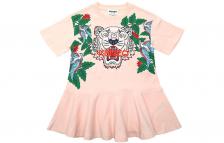 Платье детское Kenzo с принтом, розовый Платье детское Kenzo с принтом, розовый