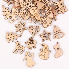 Деревянные рождественские подвески DIY House CH6011-50pcs Деревянные рождественские подвески DIY House CH6011-50pcs