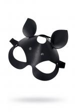 Маска Pecado BDSM, с ушками кошки, натуральная кожа, черный Маска Pecado BDSM, с ушками кошки, натуральная кожа, черный