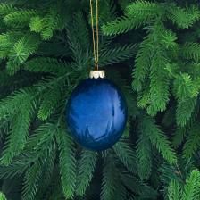 Игрушка ёлочная Yancheng Shiny шар стеклянный синий 8х4,3х8 см Игрушка ёлочная Yancheng Shiny шар стеклянный синий 8х4,3х8 см