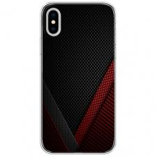 Силиконовый чехол на Apple iPhone X (10) / Айфон Икс (Десять) "Красный карбон" Силиконовый чехол на Apple iPhone X (10) / Айфон Икс (Десять) "Красный карбон"