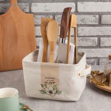 Текстильная корзинка «Цветы», 20.5x16x14.5 см Текстильная корзинка «Цветы», 20.5x16x14.5 см