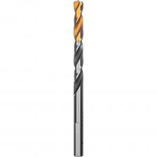 Спиральное сверло по металлу Denzel Golden Tip из стали P6M5 предназначено для получения отверстий в легированных и цветных металлах — меди, алюминии, мягкой бронзе, титане, латуни. Оснастка позволяет эффективно справляться с поставленными задачами благодаря оптимальному углу заточки 135°. Класс точности A гарантирует высокое качество полученных отверстий. Сверло используется для проведения монтажно-сборочных работ. Спиральное сверло по металлу Denzel Golden Tip из стали P6M5 предназначено для получения отверстий в легированных и цветных металлах — меди, алюминии, мягкой бронзе, титане, латуни. Оснастка позволяет эффективно справляться с поставленными задачами благодаря оптимальному углу заточки 135°. Класс точности A гарантирует высокое качество полученных отверстий. Сверло используется для проведения монтажно-сборочных работ.