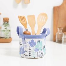 Корзинка текстильная «Этель. Незабудки», 12x14 см Корзинка текстильная «Этель. Незабудки», 12x14 см