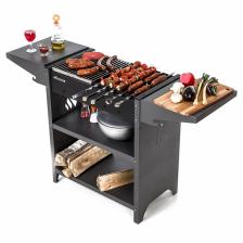 Мангал Family Standart FS2000, 133.2x39.4x77.4 см, 2 мм, боковые столики, полка Мангал Family Standart FS2000, 133.2x39.4x77.4 см, 2 мм, боковые столики, полка