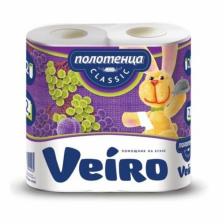 Полотенца бумажные Veiro Classic, белые, 2 слоя, 2 рулона Полотенца бумажные Veiro Classic, белые, 2 слоя, 2 рулона