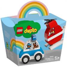 Конструктор Lego DUPLO ''Пожарный вертолет и полицейский автомобиль'' Конструктор Lego DUPLO ''Пожарный вертолет и полицейский автомобиль''
