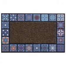 коврик ATTRIBUTE Mosaic Quadro 45х75см резина, полипропилен, синий коврик ATTRIBUTE Mosaic Quadro 45х75см резина, полипропилен, синий